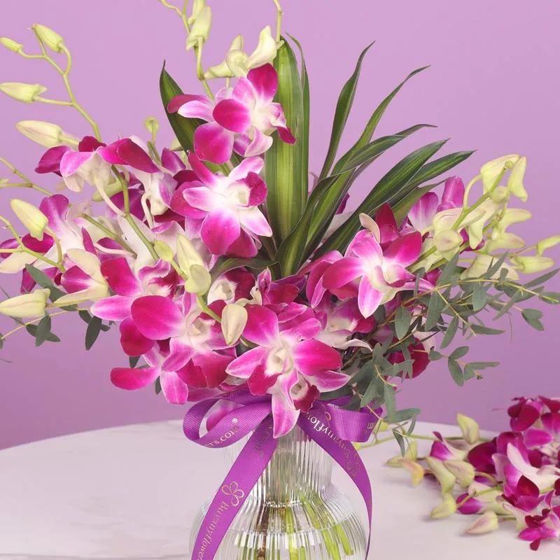 11 Purple Orchid in Vase