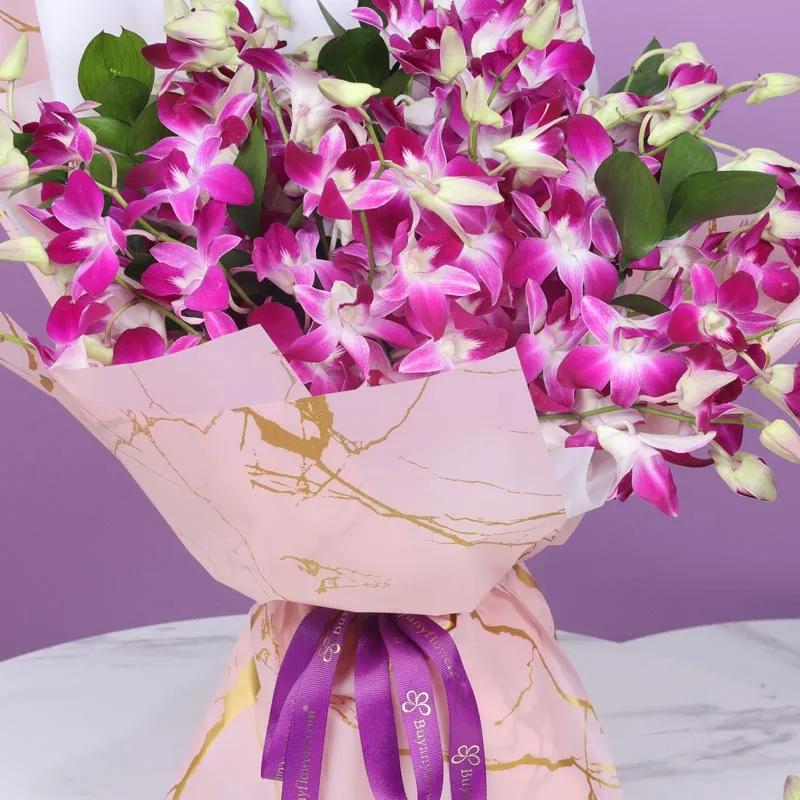 15 Purple Orchid Love Bouquet