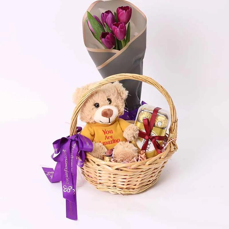 Amazing Choco Floral Gift Basket
