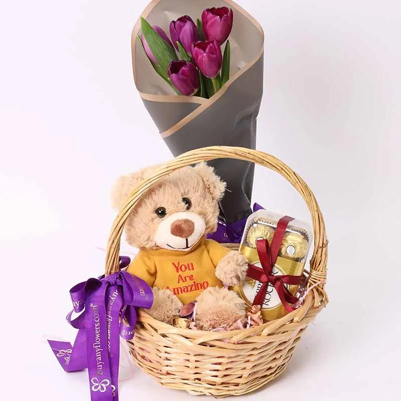 Amazing Choco Floral Gift Basket
