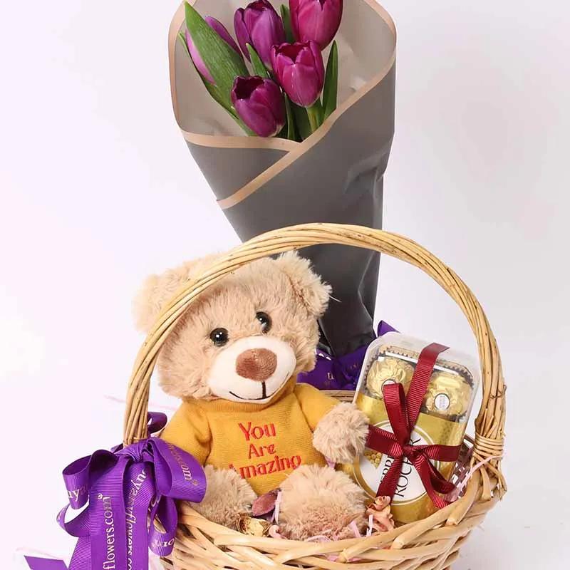 Amazing Choco Floral Gift Basket