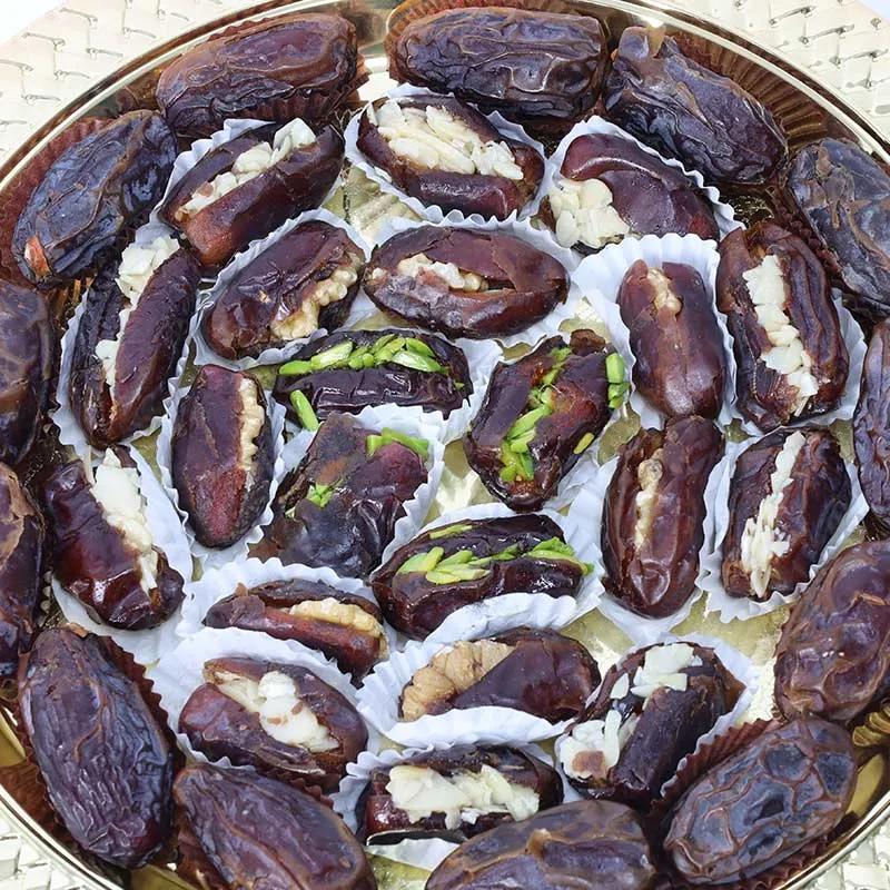 Assorted Stuffed Dates in Round Tray