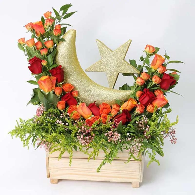 Auspicious Floral Wishes Orange