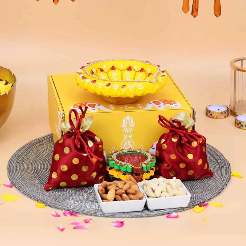 Auspicious Yellow Gift Box