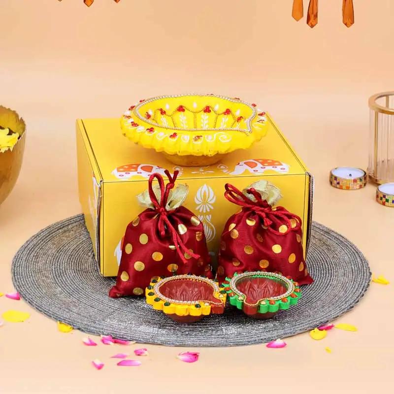 Auspicious Yellow Gift Box