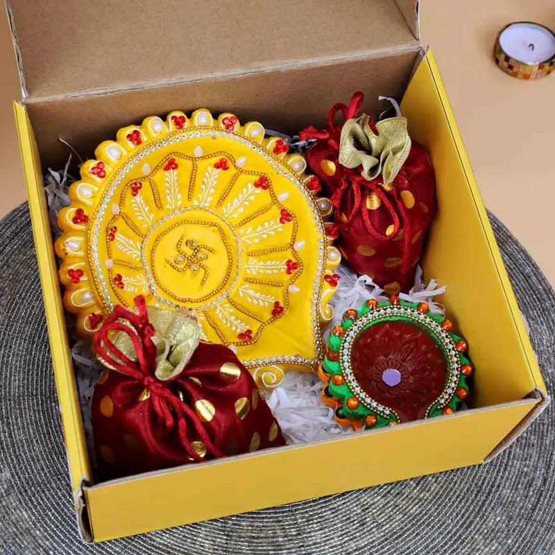Auspicious Yellow Gift Box