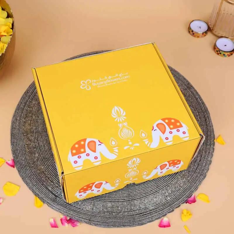 Auspicious Yellow Gift Box