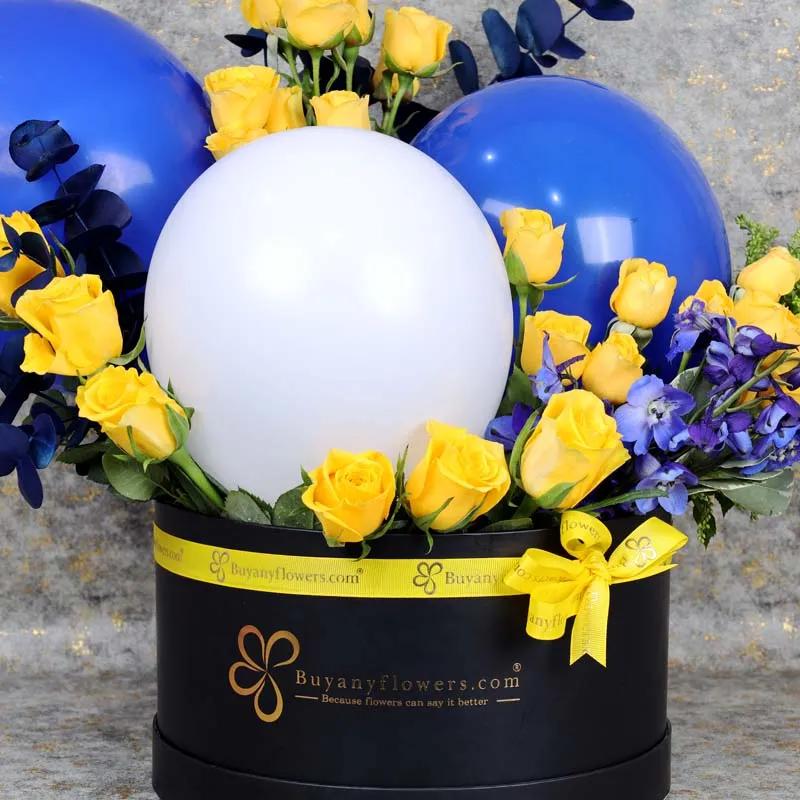 Balloons and Flower Box