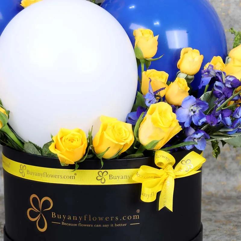 Balloons and Flower Box