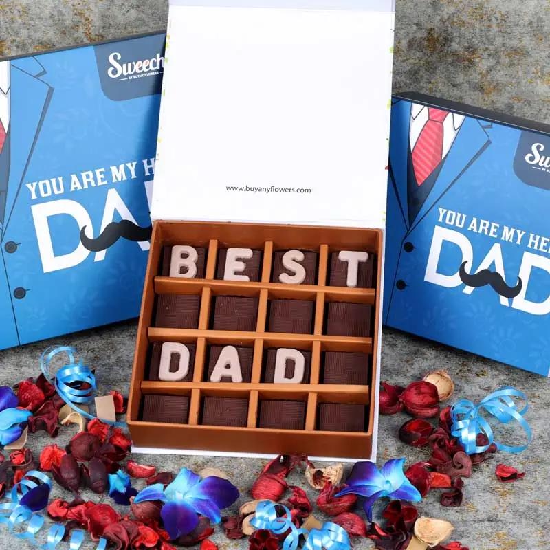 Best Dad Chocolates 16 Pcs By Sweecho