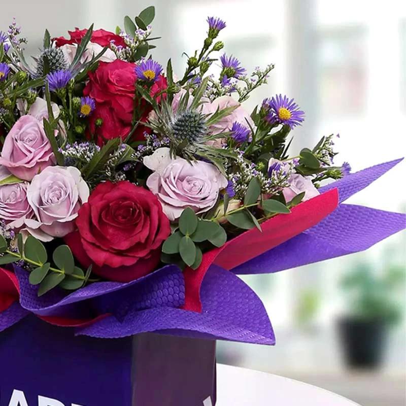 Birthday Wishes Flowers In a Glass Vase