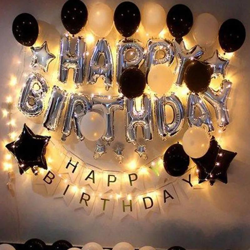 Black N White Birthday Balloon Decor