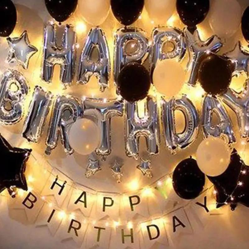 Black N White Birthday Balloon Decor