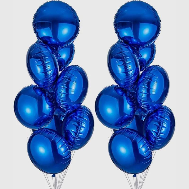 Blue Helium Foil Balloons 15 Pcs
