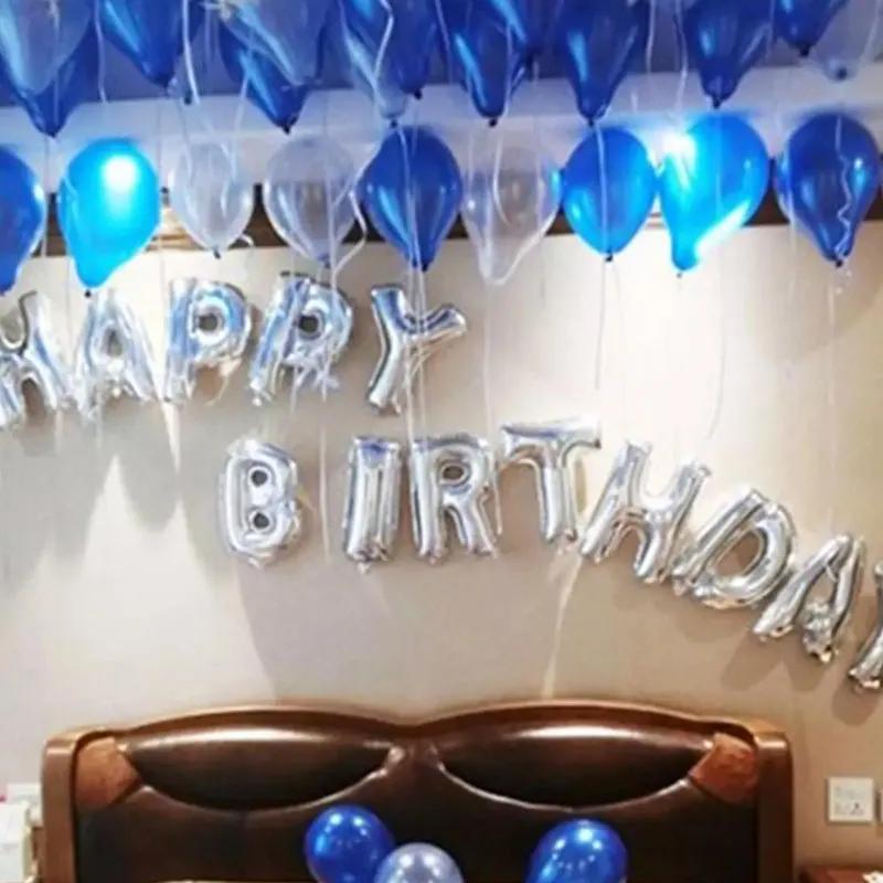 Blue N Silver Birthday Balloon Decor