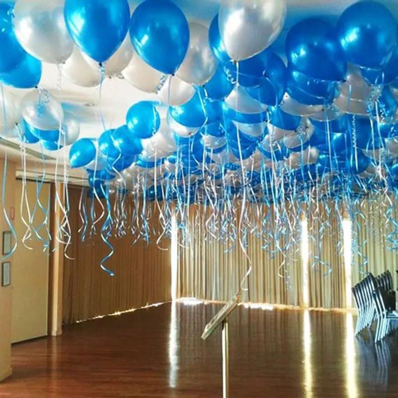 Blue N Silver Helium Balloon Decor