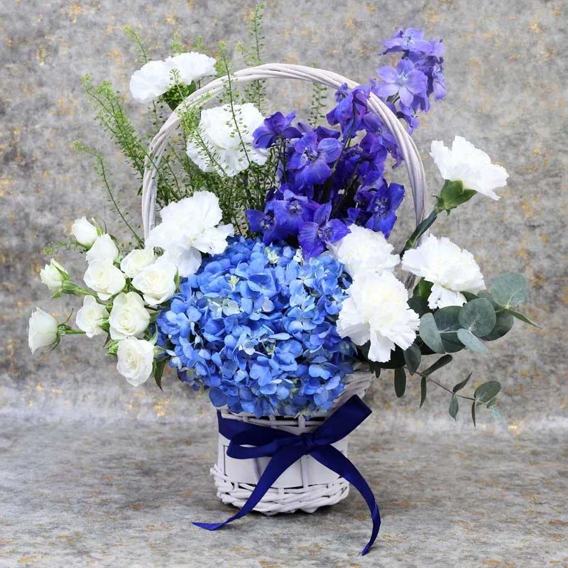 Blue Serenity Flower Basket