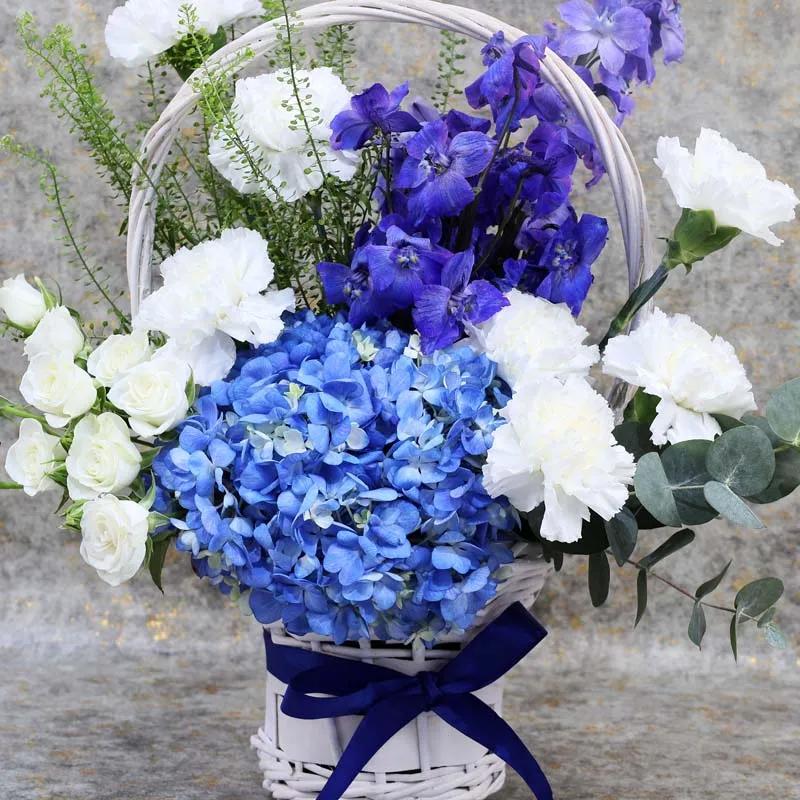 Blue Serenity Flower Basket