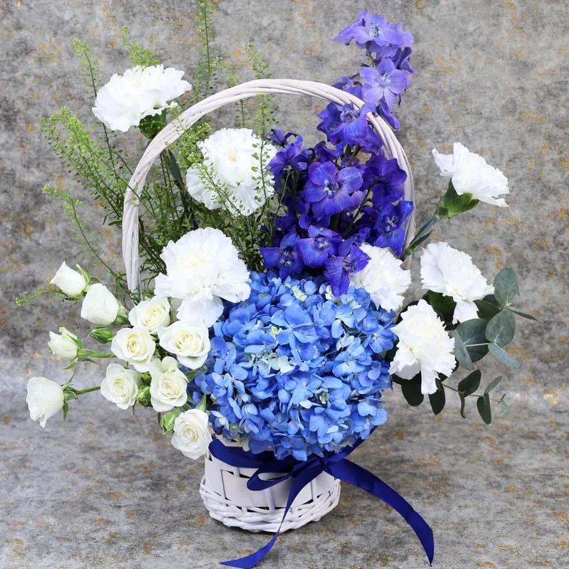 Blue Serenity Flower Basket