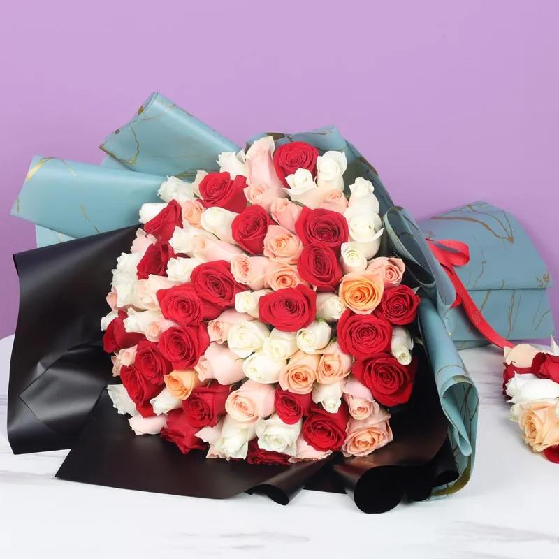 Bold and Beautiful 75 Roses Bouquet