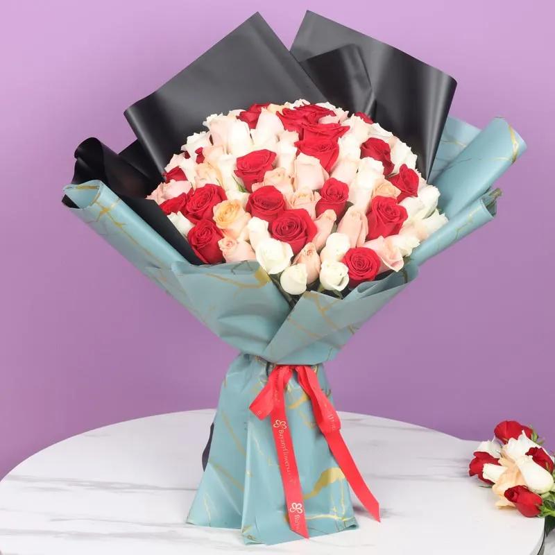 Bold and Beautiful 75 Roses Bouquet