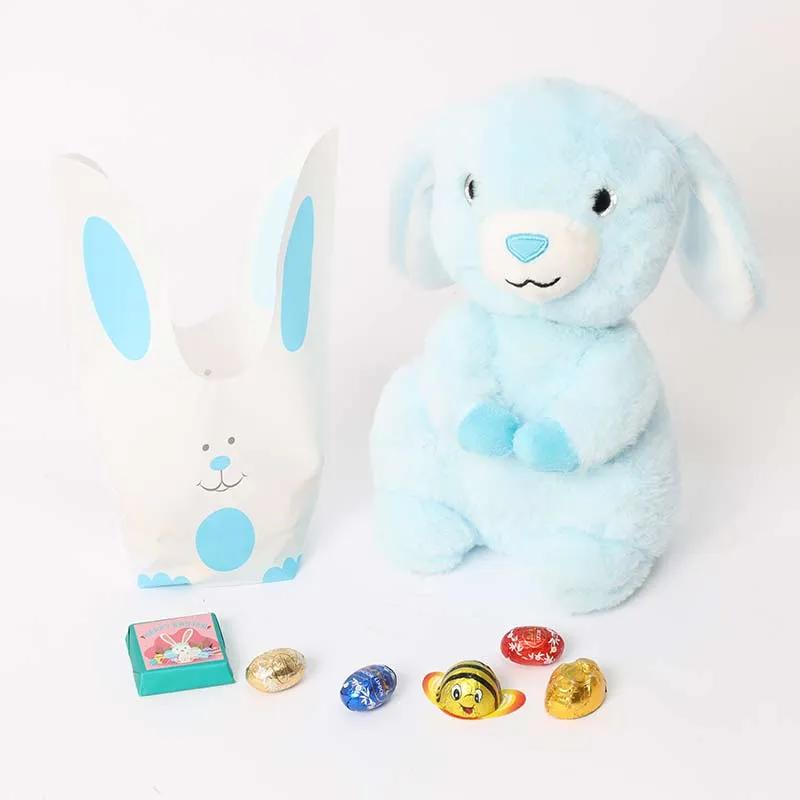 Bunny Chocolate Bag and Soft Toy Blue