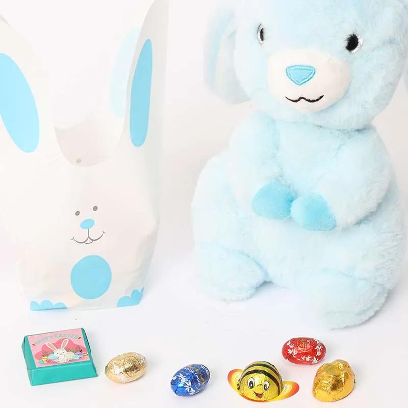 Bunny Chocolate Bag and Soft Toy Blue