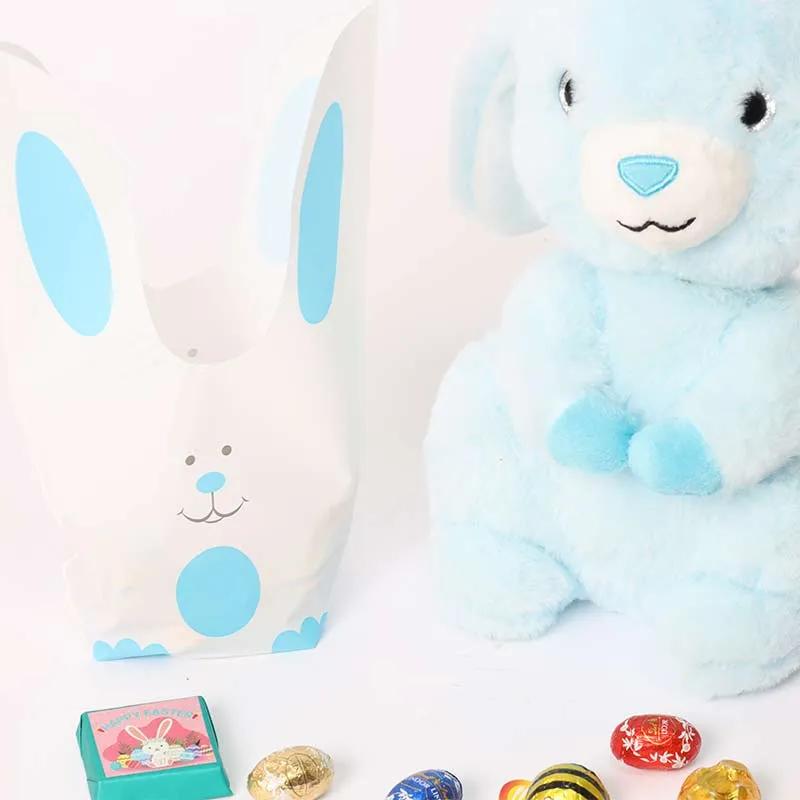 Bunny Chocolate Bag and Soft Toy Blue