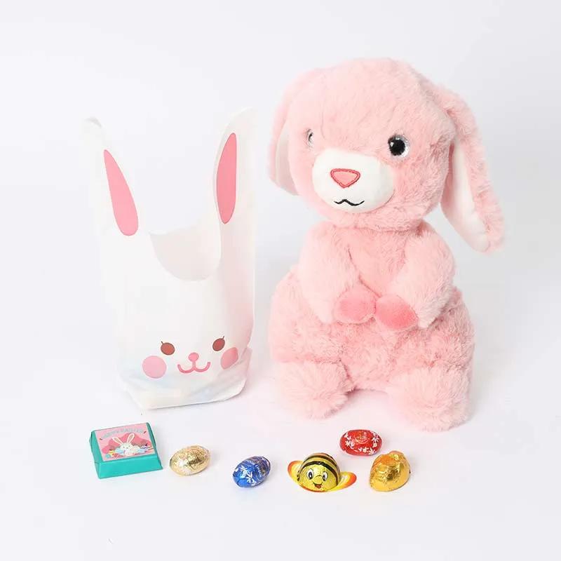 Bunny Chocolate Bag and Soft Toy Pink