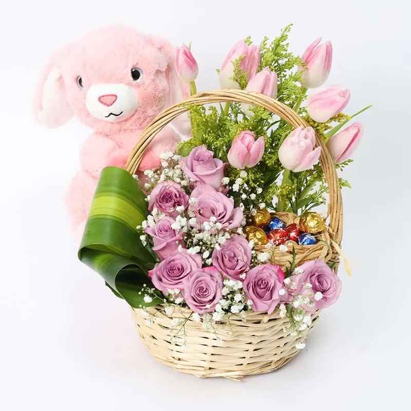 Bunny in the Basket Pink