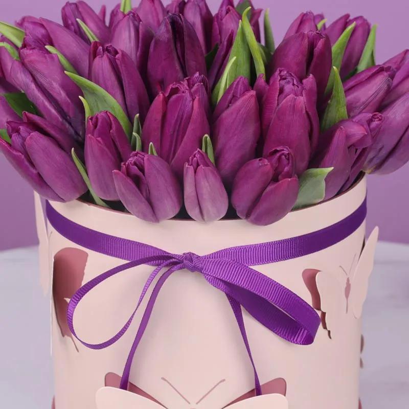 Butterfly 31 Purple Tulips Box