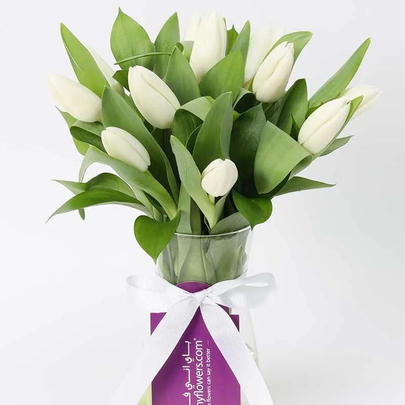 Calm 11 White Tulips