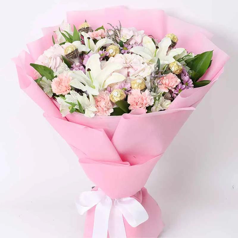 Care Flowers and Ferrero Bouquet