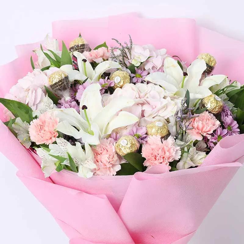 Care Flowers and Ferrero Bouquet
