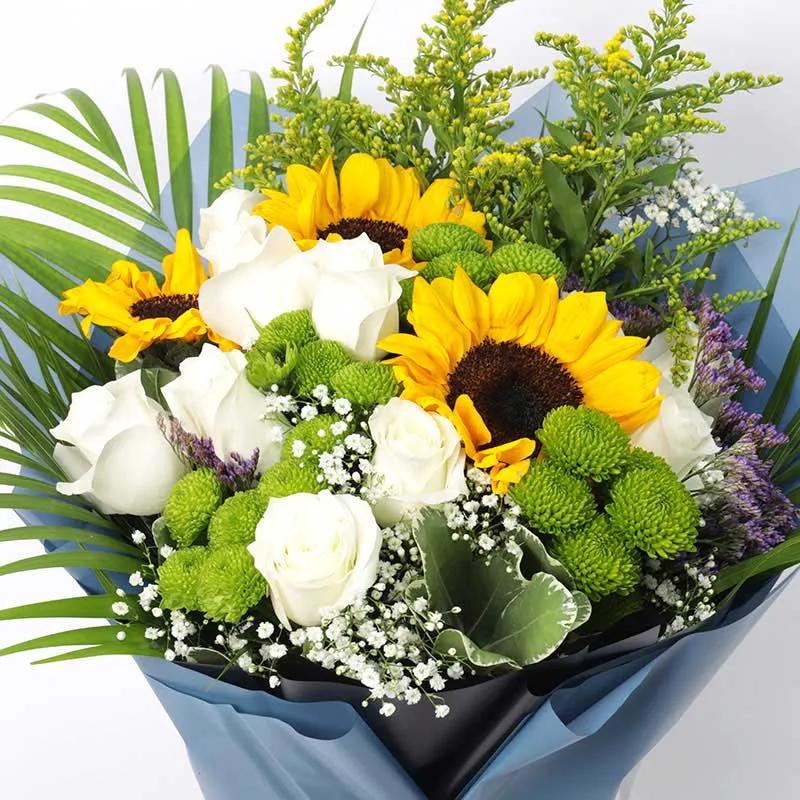 Charisma Sunflowers and Roses Bouquet