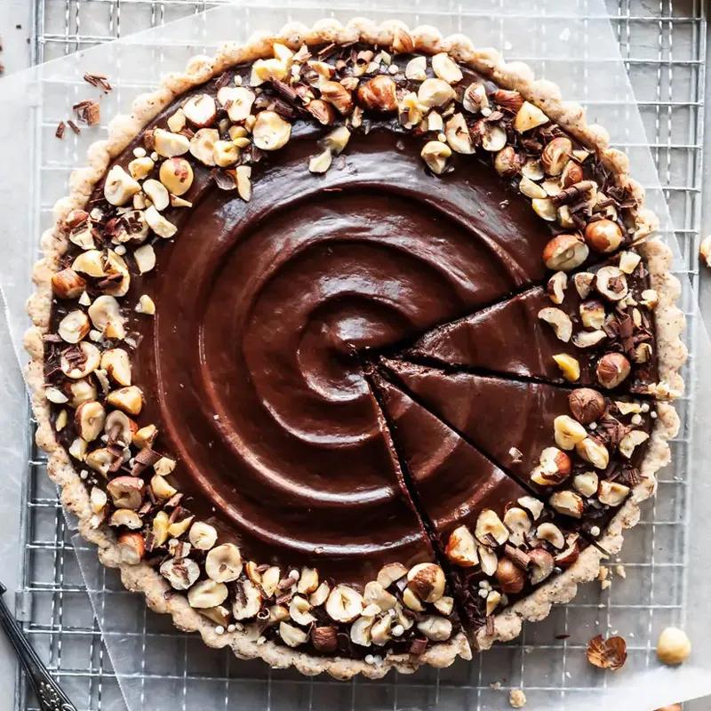 Chocolate Hazelnut Tart 8 Portion