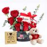 Choco Love 9 Red Roses Box Trio