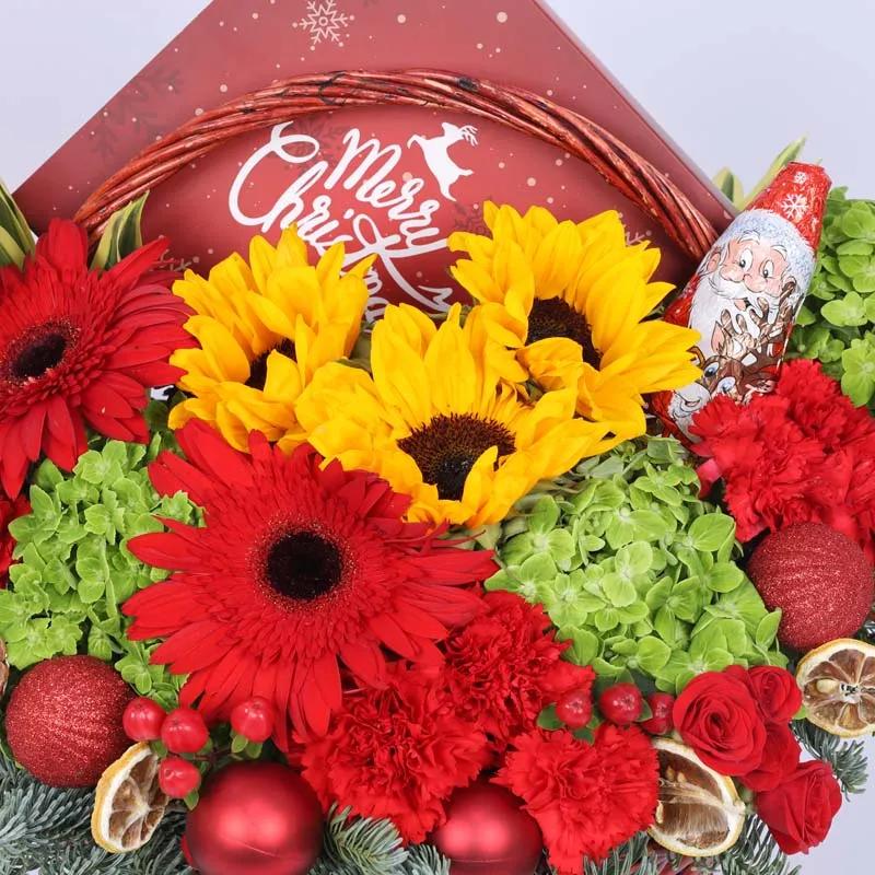 Christmas Wishes Flower Basket