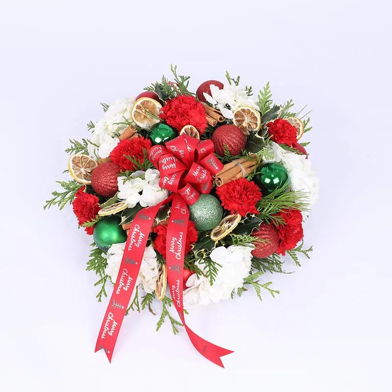 Christmas Wreath Red and White