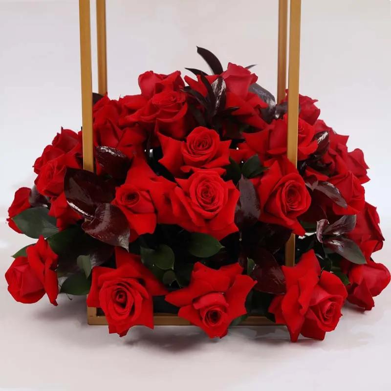 Crimson 365 Red Roses Flower Stand