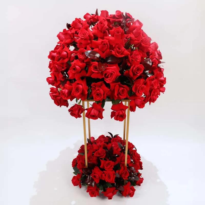 Crimson 365 Red Roses Flower Stand