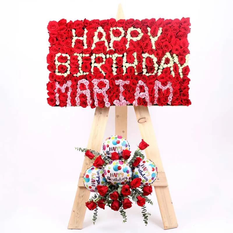 Customize Name Birthday Flower Stand