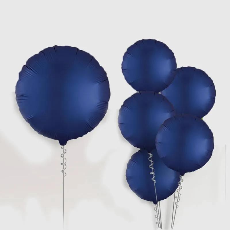 Dark Blue Helium Foil Balloons 6 Pcs