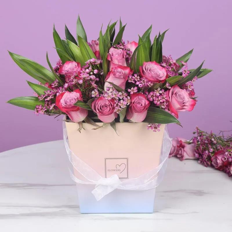 Darling 21 Purple Roses Arrangement
