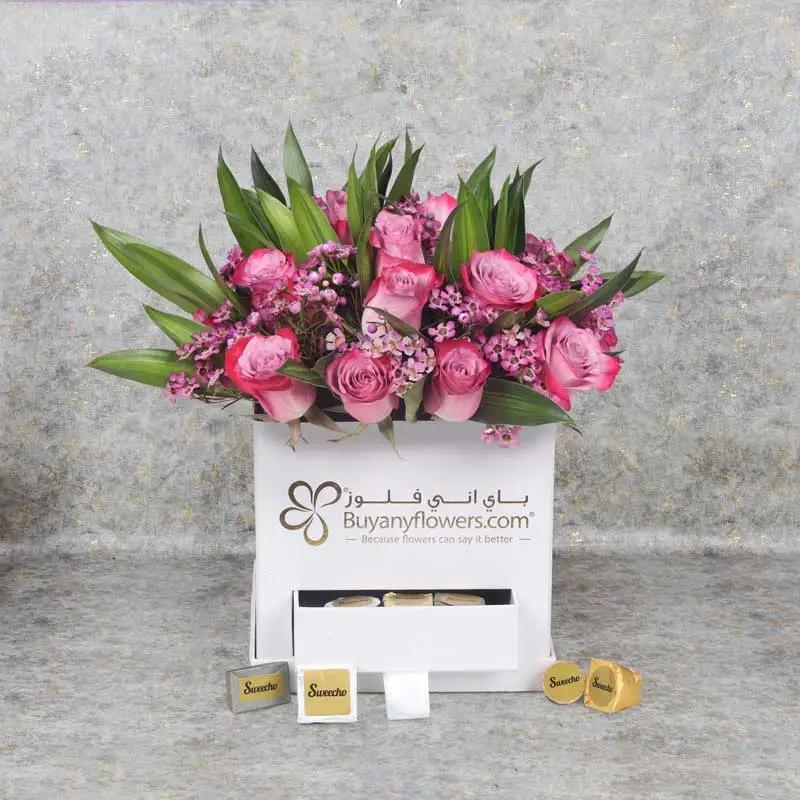 Darling 21 Purple Roses Box