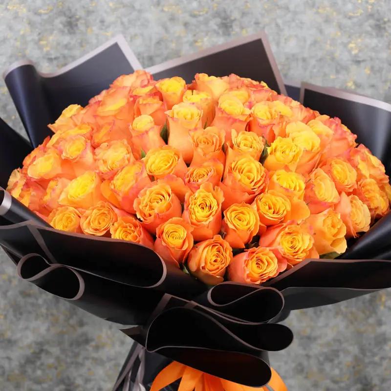 Dawn 101 Orange Roses Bouquet