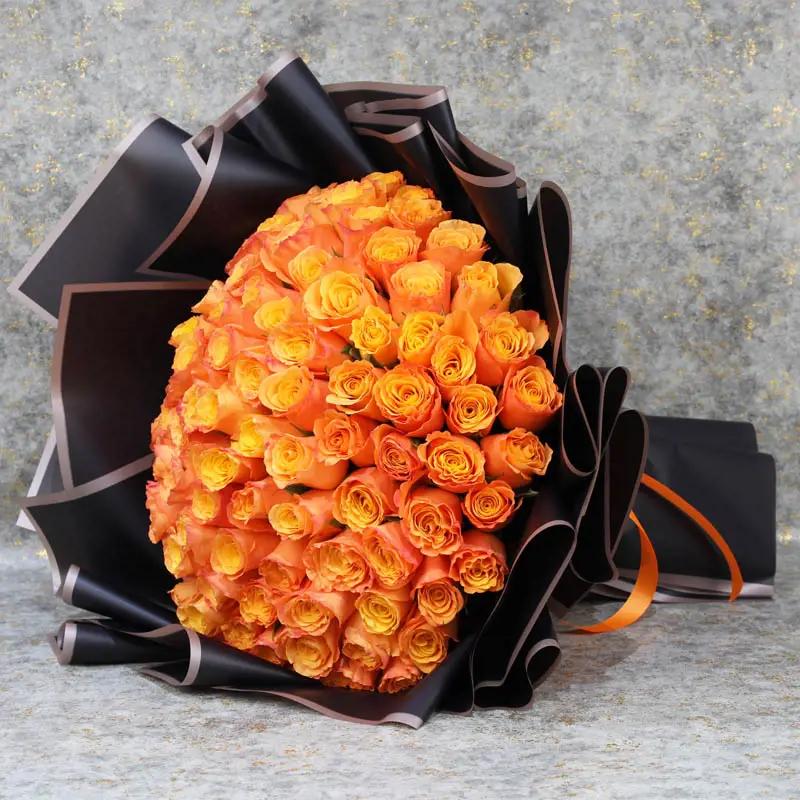 Dawn 101 Orange Roses Bouquet