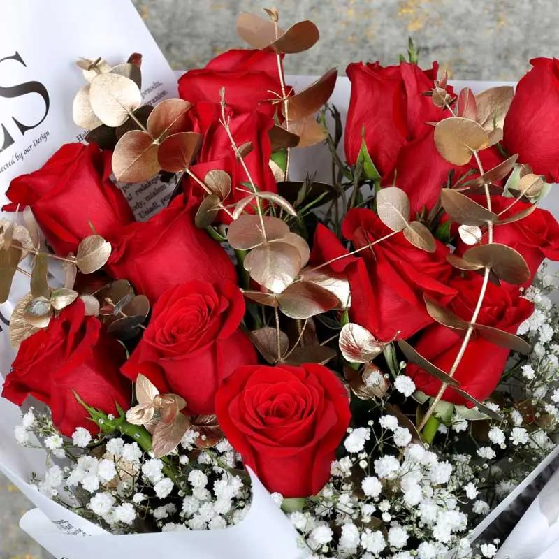 Deep Emotions 11 Red Roses Bouquet