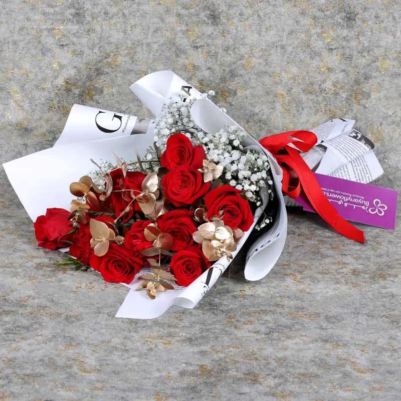 Deep Emotions 11 Red Roses Bouquet