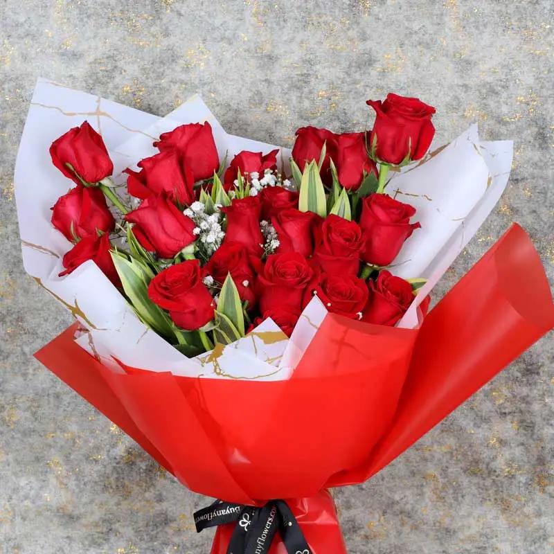 Deep Emotions 21 Red Roses Bouquet